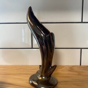 Vintage Pottery Bird of Paradise /  Calla Lily Bud Vase